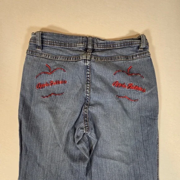 Vintage Apple Bottom Jeans Embroidered Picked Fresh Daily Bootcut Women's Size 4 - Picture 5 of 11